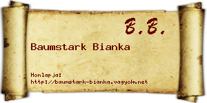 Baumstark Bianka névjegykártya